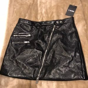 NWT faux leather skirt